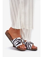 Dámské pantofle na korkové platformě Zebra Mevuna