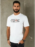 Pánské bílé tričko s potiskem FashionStreet RX5418