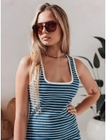 SUMMER LOVE maxi šaty v jedné velikosti modro-bílé FashionStreet EY2612