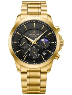 Pánské hodinky Giewont Chronograph Sapphire Gold Black GW9460-B4