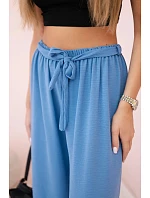 Kalhoty s širokým pasem džínovina Kalhoty s širokým pasem džínovina