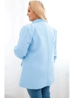 Dámská elegantní plus size sako modrá