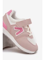 Dětské sportovní tenisky na suchý zip růžové Galisse
