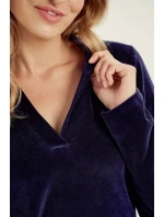 Dámská velurová tunika LAUREN 3028 Tmavě modrá - Taro Dámská velurová tunika LAUREN 3028 Tmavě modrá - Taro