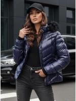 Dámská zimní bunda s kapucí CRUNKIES navy blue FashionStreet TY4491