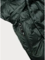 Tmavě zelená dámská zimní bunda s páskem S'west (B8195-10) Tmavě zelená dámská zimní bunda s páskem S'west (B8195-10)