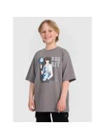 Chlapecké tričko oversize s potiskem 4F 4FJRAW25TTSHM3062-24S