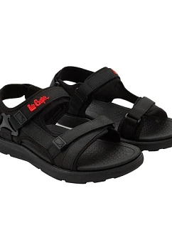 Lee Cooper pánské boty na suchý zip sandály na léto černé lehké