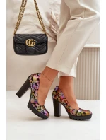 Kožené Lodičky Na Podpatku Maciejka 02629-39 Multikolor
