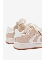 Dětské Sportovní Sneakers na suchý zip z umělé kůže Béžové Zoya Dětské Sportovní Sneakers na suchý zip z umělé kůže Béžové Zoya