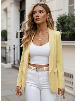 Dámské elegantní sako rozepínací žluté FashionStreet PY0142 Dámské elegantní sako rozepínací žluté FashionStreet PY0142