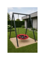 ZAHRADNÍ HOUPAČKA ČAPÍ HNÍZDO 110CM XXXL ČERVENÁ