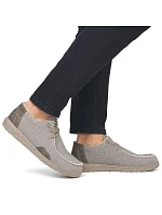 Šedé pánské šněrovací polobotky Rieker 08600-63