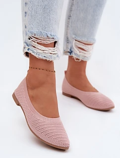Síťované Textilní Baleríny Dámské Růžové Sarina