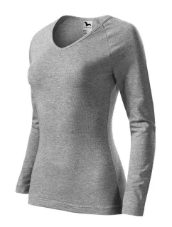 Malfini Elegance W MLI-12712 tmavě šedé melanžové tričko