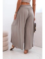 Dámské kalhoty z viskózy se širokými nohavicemi fango
