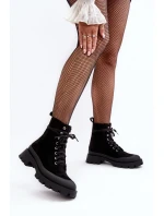 Botky Trapery Dámské Šněrovací Černé Gordts