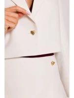 M853 Oříznuté sako - krémové