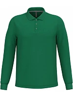 Kariban K 243 Pánské piqué polo s dlouhým rukávem 20.K243 kelly green