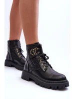 Dámské boty Workery s ozdobou černou Toye