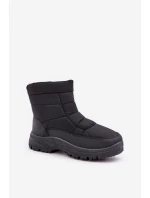 Pánské Sněhule Na Zip Zateplené Kožešinou Černé Linnora