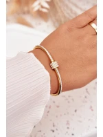 Dámský náramek s křišťály z nerezové oceli zlatý