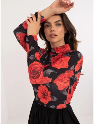 Šaty DHJ SK 19959.35 černá a červená