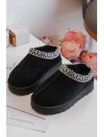 Dětské zateplené pantofle Black Olivane