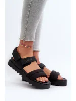 Dámské sandály na platformě Big Star černé