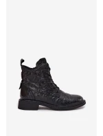 Dámské boty Artiker – zateplené z přírodní kůže, černé