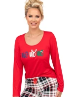 Dámské pyžamo Ho Ho long red - Donna Dámské pyžamo Ho Ho long red - Donna