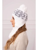 Dámská klapka na uši Balbina K381 bílá Dámská klapka na uši Balbina K381 bílá