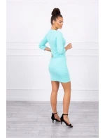 Šaty s ozdobnými knoflíky mint Šaty s ozdobnými knoflíky mint