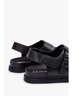 Pánské kožené sandály Big Star – černé