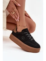 Dámské tenisky na platformě Big Star - černé