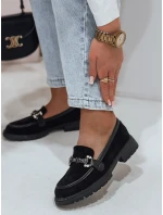 Dámské mokasíny s plochou podrážkou LOFINKA black FashionStreet ZY0798