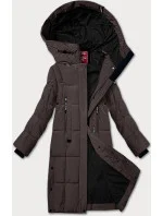 Hnědá dámská prošívaná zimní bunda LHD (LHD-24572) Hnědá dámská prošívaná zimní bunda LHD (LHD-24572)