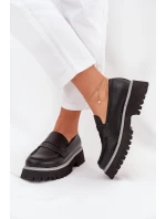 Dámské Mokasíny Na Platformě A Plochém Podpatku Big Star NN274049 Černé