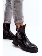 Kožené Dámské Kozačky Maciejka 06236-15 Černá Kožené Dámské Kozačky Maciejka 06236-15 Černá