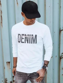 Pánská bílá mikina s potiskem FashionStreet BX5356