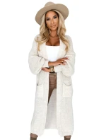 627-1 Cardigan - svetr s kapsami - béžová barva
