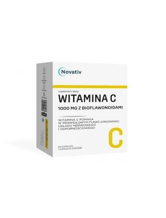 Novativ Vitamin C 1000 mg s bioflavonoidy, kapsle, 60 ks Novativ Vitamin C 1000 mg s bioflavonoidy, kapsle, 60 ks
