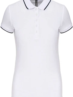 Kariban K 252 Dámské kontrastní piqué polo 20.K252 white/navy/white