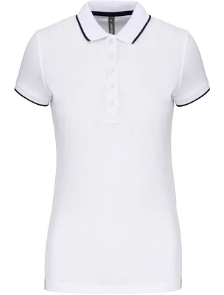 Kariban K 252 Dámské kontrastní piqué polo 20.K252 white/navy/white Kariban K 252 Dámské kontrastní piqué polo 20.K252 white/navy/white