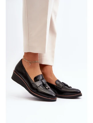 Dámské polobotky na klíně s ozdobou Černé Miliret