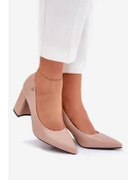 Elegantní Lodičky Na Podpatku Vinceza 62220 Béžové