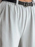 Dámské tepláky chinos s páskem světle šedé FashionStreet UY2553