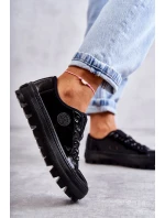 Módní lakované tenisky Big Star KK274044 Černá Módní lakované tenisky Big Star KK274044 Černá