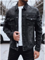 Pánská džínová bunda černá FashionStreet TX4703