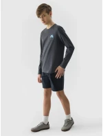 Chlapecké triko s dlouhým rukávem 4F - grafitové Chlapecké triko s dlouhým rukávem 4F - grafitové